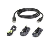 Aten 2L-7D03UDPX4 cable para video, teclado y ratón (kvm) 3 m Negro - Switch KVM (3 m, USB, USB, DisplayPort, Negro, USB, DisplayPort, 3.5 mm)