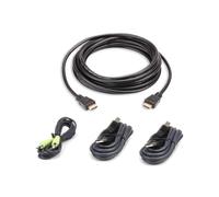 Aten 2L-7D03UHX4 cable para video, teclado y ratón (kvm) 3 m Negro - Switch KVM (3 m, USB, USB, HDMI, Negro, USB, HDMI, 3.5 mm)