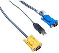 Aten 2L5206UP cable para video, teclado y ratón (kvm) - Switch KVM (Negro)