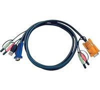 ATEN 2L-5302U - Cable KVM VGA, USB y audio, negro, 1,8 m