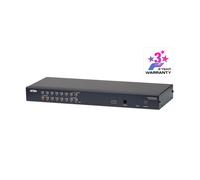 ATEN ALTUSEN KH1516A Interruptor KVM CAT5 16 Puertos KVM Negro