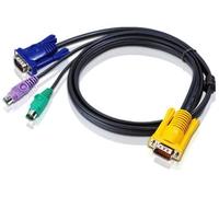 ATEN Cable KVM PS/2 con SPHD 3 en 1 de 1,8 m - 1,8 m - PS/2 - PS/2 - VGA - Negro - HDB-15 + 2 x PS/2