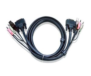 Aten cable kvm dvi-d single link usb de 3 m
