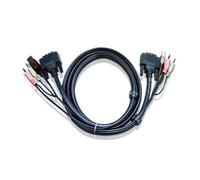 ATEN Cable KVM DVI-I single link USB de 1,8 m