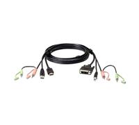Aten cable kvm hdmi a dvi-d usb con audio de 1,8 m