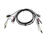 Aten 2L-7D02UH cable para video, teclado y ratón (kvm) Negro 1,8 m