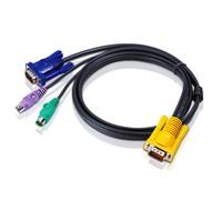 ATEN CABLE KVM PS/2 CON SPHD 3 EN 1 DE 1,8 M (2L-5202P) COMPATIBLE CON CONSOLAS (CL1000* / CL5708*)