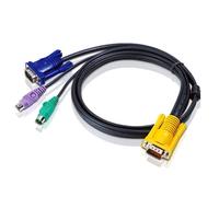 ATEN Cable KVM PS/2 con SPHD 3 en 1 de 6 m - 6 m - VGA - Negro - HDB-15 - 2xPS/2 - SPHD-15 - Macho/Macho