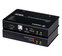 ATEN Extensor KVM HDMI USB Audio RS-232 4K HDR hasta 100m por Cat 6/6a con Conmutación EDID y Control Dual Consola - Modelo CE801-AT-G
