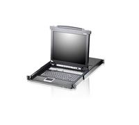 Aten CL5708M-ATA-SG 8-Port PS/2-USB VGA 17" LCD Conmutador KVM with Daisy-Chain Port USB Peripheral Support and con teclado español
