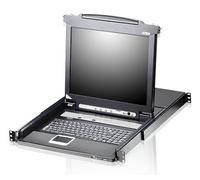 Aten CL5708N-ATA-DNG 8-Port PS/2-USB VGA 19" LCD Conmutador KVM with Daisy-Chain Port USB Peripheral Support and con teclado escandinavo