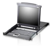 Aten CL5708N-ATA-SG 8-Port PS/2-USB VGA 19" LCD Conmutador KVM with Daisy-Chain Port USB Peripheral Support and con teclado español