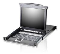 ATEN CL5708N Interruptor KVM Montaje en Rack Negro - Periférico de Entrada (USB, USB Tipo A, 1280 x 1024 Pixeles, 1,255 s, Negro, 1U)