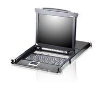 ATEN CL5708N Interruptor KVM Montaje en Rack Negro - Periférico de Entrada (USB, USB Tipo A, 1280 x 1024 Pixeles, 1,255 s, Negro, 1U)