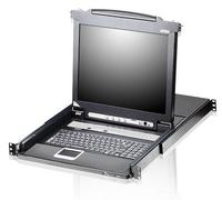 Aten CL5716M-ATA-GG 16-Port PS/2-USB VGA 17" LCD Conmutador KVM with Daisy-Chain Port USB Peripheral Support and con teclado alemán