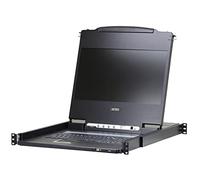 Aten CL6700MW Swith KVM - Periférico de entrada (USB, USB, DVI-D, 1920 x 1080 Pixeles, Negro, 1U)