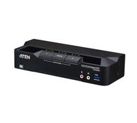Aten conmutador kvmp? de doble monitor con 2 puertos usb 3.0 y displ