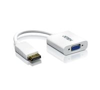 Aten Conv./Boost DISPLAYPORT TO VGA Converter, UP TO 1920X12 DISPLAYPORT/VGA Adapter, DISPLAYPORT Male, VGA HDB-15 Female, Male Connector/Female Connector, Blanco