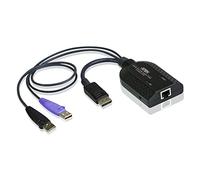 ATEN CPU Adapter/Consoles/Divers USB - DISPLAYPORT TO CAT5E/ Cable Adaptor KVM USB, DISPLAYPORT, con Soporte para Virtual Media Y Lector DE Tarjetas Smart Card