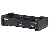 Aten CS1762A Negro Interruptor KVM - Periférico de Entrada (USB, USB, 1920 x 1200 Pixeles, Negro, Alámbrico)