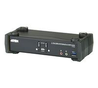 Aten CS1922 2 puertos USB 3.0 4K DisplayPort KVM Switch Schwarz