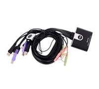 ATEN Switch KVM formato cable HDMI/Audio USB de 2 puertos con selector remoto de puerto