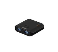 ATEN Essentials US4322 - Interruptor compartido USB 3.2 Gen 1, 2 x 2, comparte 2 periféricos USB entre dos ordenadores, 5 Gbps, interruptor rápido, compacto, Windows, macOS, MacBook, PC, alimentación