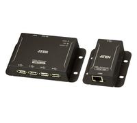 ATEN EXTENSOR USB 2.0 POR CAT 5 CON HUB DE CUATRO PUERTOS (HASTA 50 M) (UCE3250-AT-G)(CP5)