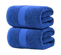 ATEN Homeware Supreme - Juego de toallas de baño de algodón egipcio de 2 piezas con 2 toallas de baño tamaño jumbo de 90 x 160 cm, ultrasuave, altamente absorbente, certificado OEKO-TEX, fabricado en