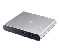 Aten Interruptor de base USB-C Gen 1 de 2 puertos con paso de alimentación - para portátil/smartphone - 100 W - USB tipo C - 4 puertos USB - HDMI - con cable