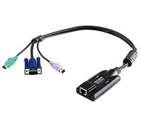 Aten KA7120 Cable para Video, Teclado y ratón (kvm) Negro - Switch KVM (PS/2, PS/2, VGA, Negro, RJ-45, 1 x RJ-45 Female)