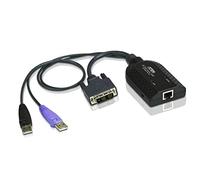 Aten KA7166 DVI Adaptador USB Cable Medios virtuales KVM con Smart Card Reader