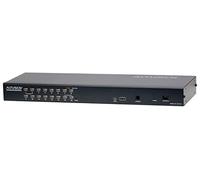 ATEN KH1516Ai 16 Puerto Cat 5 de Alta Densidad conmutador KVM con USB / PS2 Consola y sobre IP de Acceso - Negro