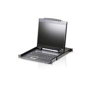 Aten Slideaway console 19 LED PS/2-USB Console, CL3000N-ATA-2XK06A1G (PS/2-USB Console US Keyborad layout)