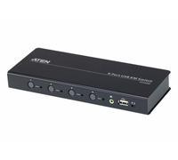 Aten Switch KM USB 4 Puertos CS724KM - Controla hasta 4 Computadoras con 1 Teclado y Ratón, Daisy Chain hasta 8