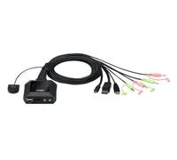 Aten Switch KVM CS52DP DisplayPort USB-C 2 Puertos, 4K UHD, Compatible con Windows, Mac, Linux, Android, iOS