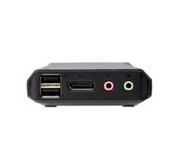 ATEN - Switch KVM en formato cable híbrido DisplayPort de 2 puertos USB-C