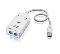 Aten UC100KMA USB A 6-Pin Mini-DIN Color Blanco Adaptador de Cable - Adaptador para Cable (USB A, 6-Pin Mini-DIN, Macho/Hembra, Color Blanco, De plástico, 0,3 m)