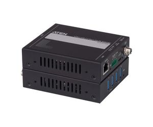 ATEN UCE33100 Transmisor y receptor de red Negro