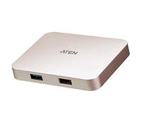 Aten docking station ultracompacta usb-c con power pass-through