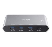 ATEN US3342 - Interruptor compartido USB-C Gen 2 de 2 puertos con paso de alimentación - USB 3.1 (Gen 2) tipo C - Externo - 4 puertos USB - Mac, PC
