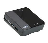 ATEN Interruptor periférico para compartir US434 USB 3.0 4 puertos Negro