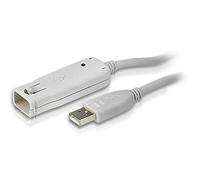 ATEN Cable extensor USB 2.0 de 12 m (soporta conexión en cadena hasta 60 m) - 12 m - USB A - USB A - USB 2.0 - 480 Mbit/s - Blanco