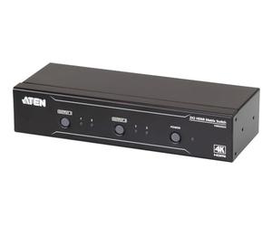 Aten VM0202H interruptor KVM Montaje en rack Negro - Periférico de entrada (4096 x 2160 Pixeles, HDMI, 15 m, Negro, Metal, 0 - 40 °C)