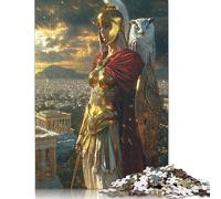 Atena, DEA Della saggezza e Della Guerra - Guardiana del potere Antico Puzzle da 500 pezzi per adolescenti Regali Puzzle in Legno per adulti e adolescenti (52x38 cm)
