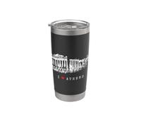 Atenas Acrópolis Vintage Skyline Grecia I Love Athens Vaso térmico de acero inoxidable de doble pared