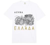 Atenas Grecia en Lengua Griega con Arquitectura Griega Comfort Colors Adult Heavyweight T-Shirt