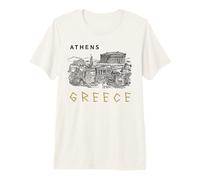 Atenas Grecia Entusiastas de la Lengua Griega Vacaciones a Grecia Camiseta Premium