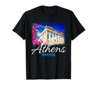Atenas Grecia - Recuerdo de Grecia - Atenas Camiseta gráfica económica, Hombre, Negro, XL