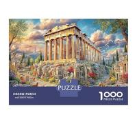 Atenas Panorama Cartón Grueso Ruinas Flores Paquete De Rompecabezas Amantes Rompecabezas Familia Alivio Estrés Entrenamiento Concentración Adolescentes 12-18 52x38cm/1000pcs